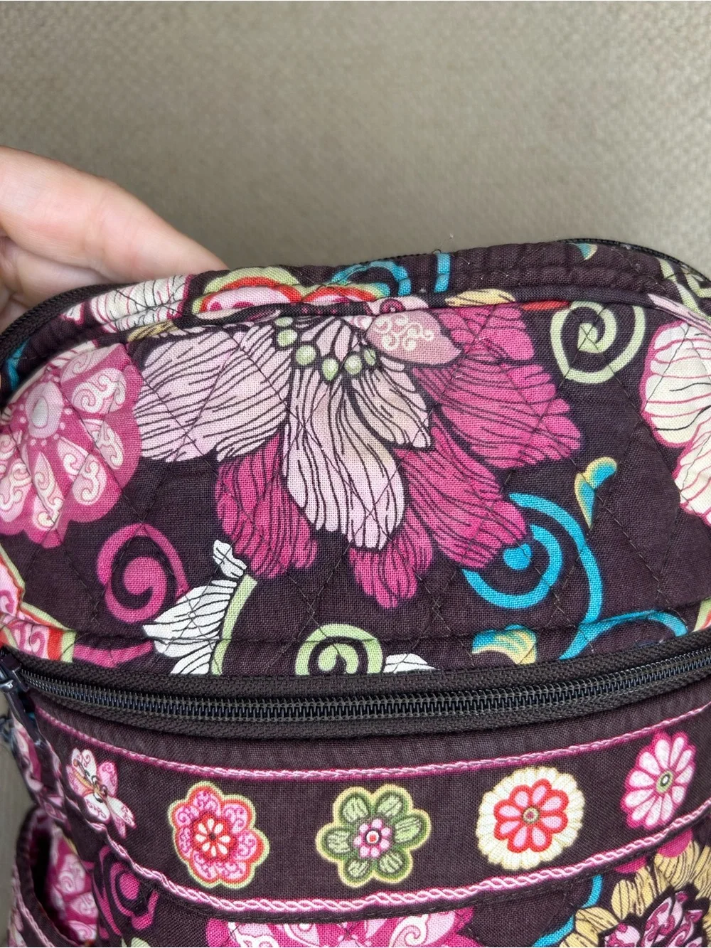 Vera Bradley mod floral pink Quilted Floral Mini Backpack